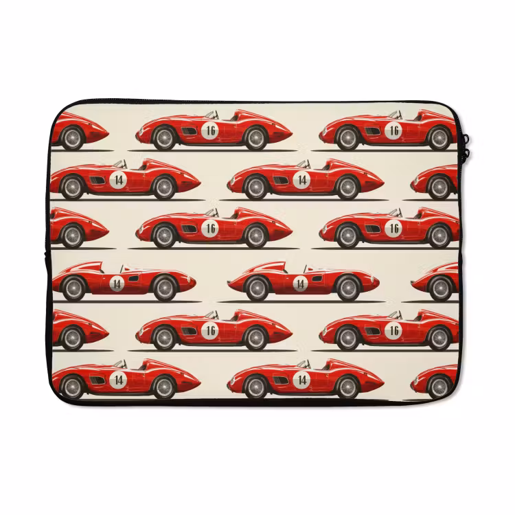Laptophoes - Raceauto - Retro - Rood — 3