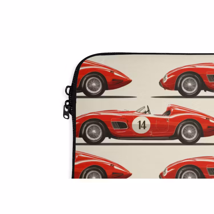Laptophoes - Raceauto - Retro - Rood — 4