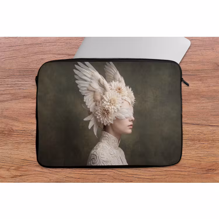 Laptophoes - Vleugels - Vrouw - Wit — 2