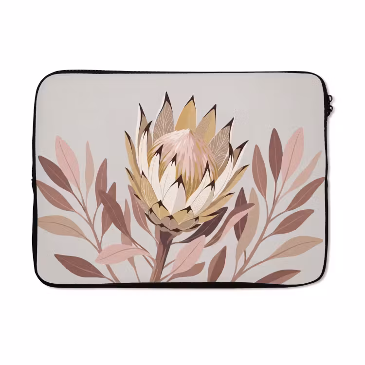 Laptophoes - Protea - Bloem - Botanisch - Beige — 3