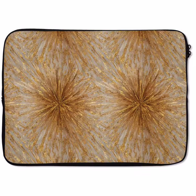 Laptophoes - Explosie - Abstract - Goud - Wit — 1