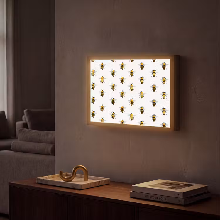 Lightbox - Wandlamp - Bijen - Tijdloos - Wit — 2
