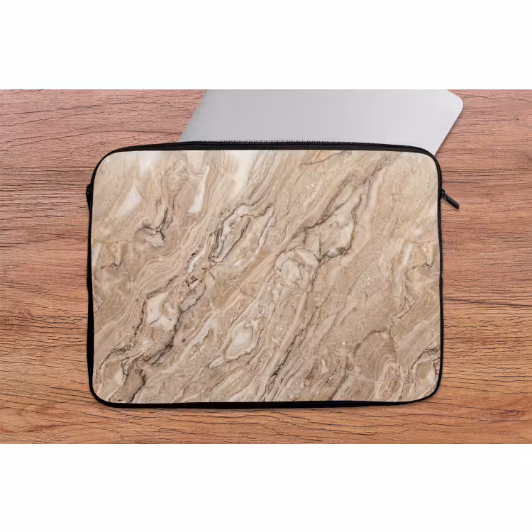 Laptophoes - Textuur - Aders - Abstract - Modern - Beige — 2