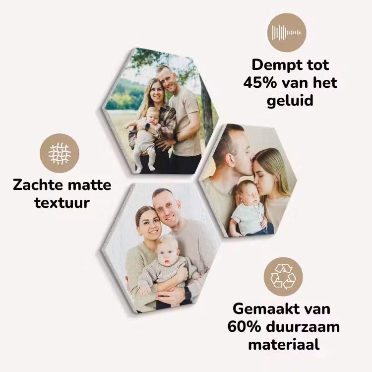Akoestische hexagon met foto — 3