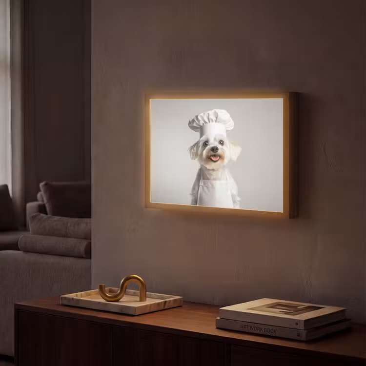 Lightbox - Wandlamp - Hond - Wit - Kok — 2