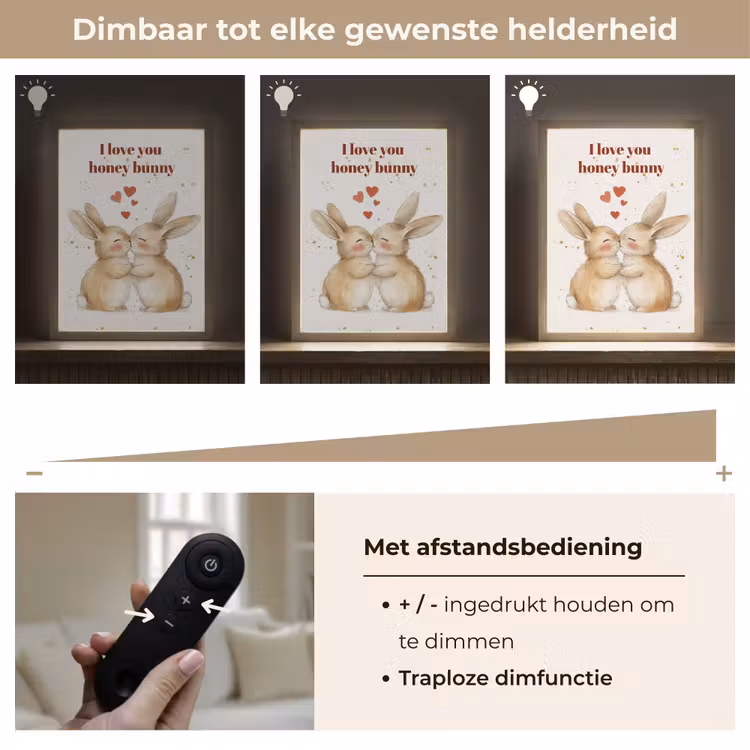 Lightbox - Wandlamp - Liefde - Rood - konijn — 8