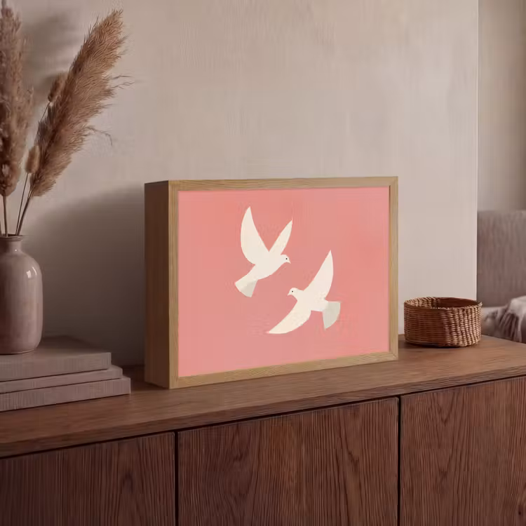 Lightbox - Wandlamp - Duiven - Wit - Sierlijk — 4