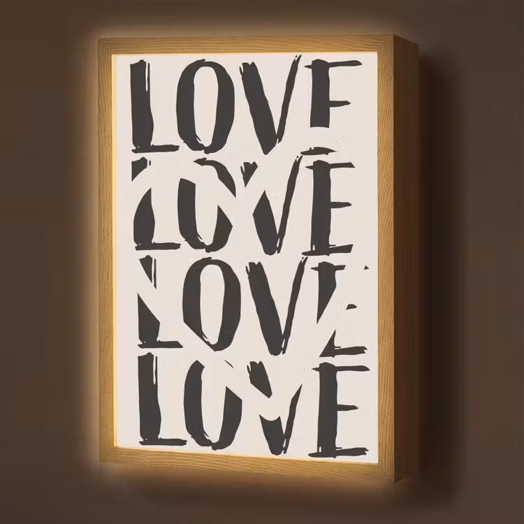 Lightbox - Wandlamp - Love - Hart - Beige — 1
