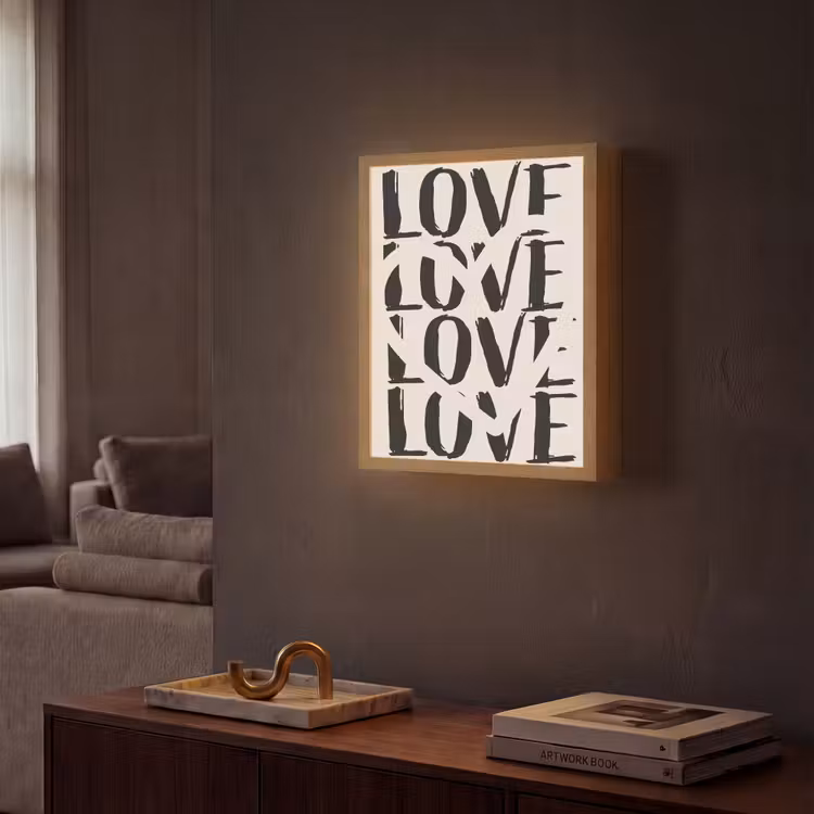 Lightbox - Wandlamp - Love - Hart - Beige — 2