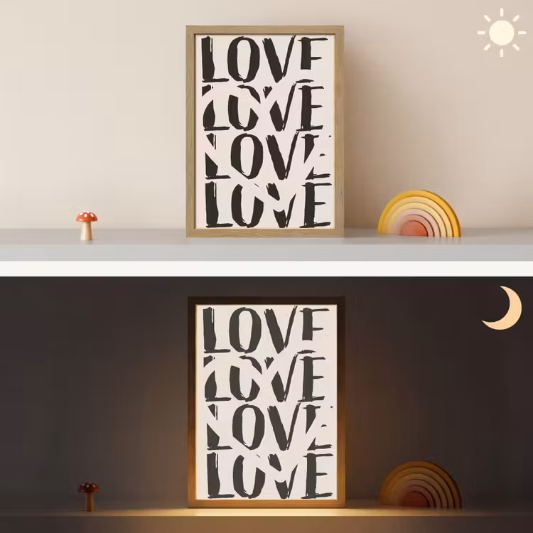 Lightbox - Wandlamp - Love - Hart - Beige — 5