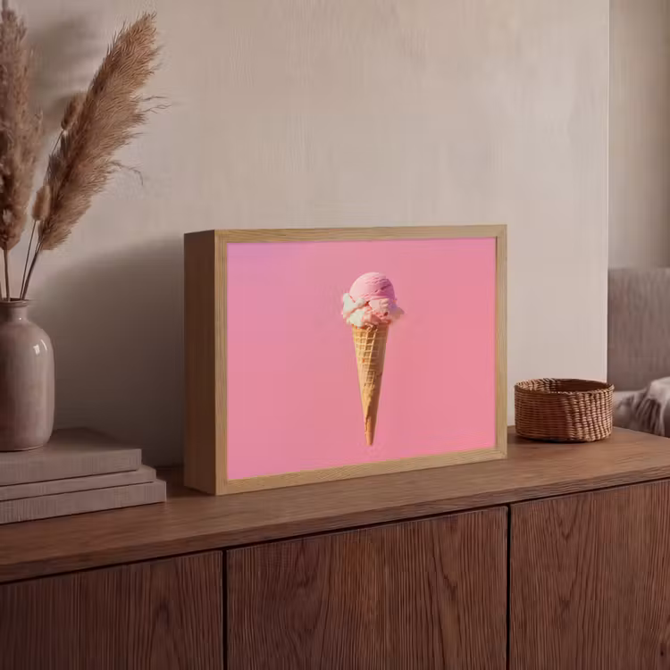 Lightbox - Wandlamp - Hoorntje - Schepijs - Roze — 4