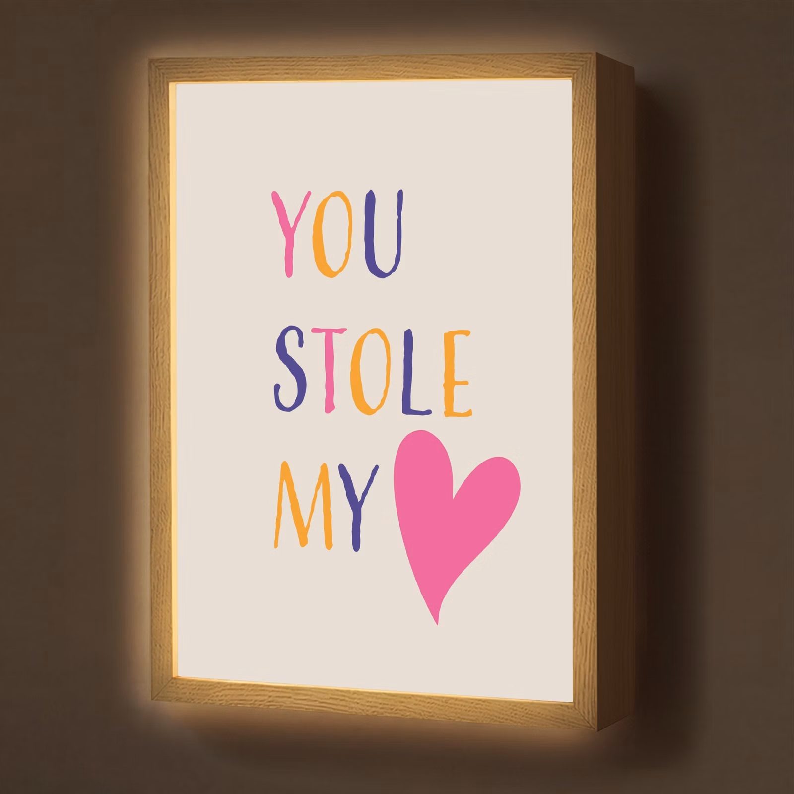 Lightbox - Wandlamp - Hart - Valentijn - Tekst — 1