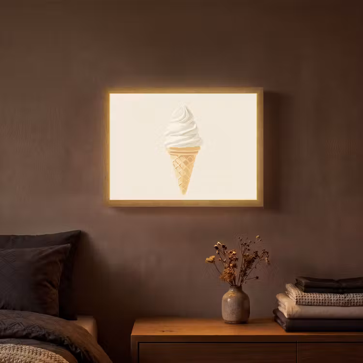 Lightbox - Wandlamp - Softijs - Hoorntje - Wit — 3