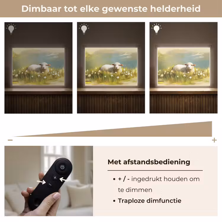 Lightbox - Wandlamp - Schaap - Weide - Groen — 9