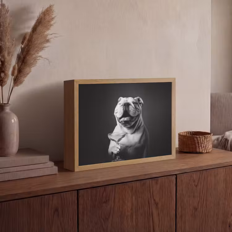 Lightbox - Wandlamp - Buldog - Hond - Glas — 4