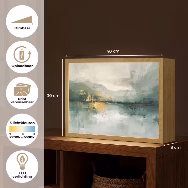 Lightbox - Wandlamp - Groen - Modern - Abstract - Goud — 10