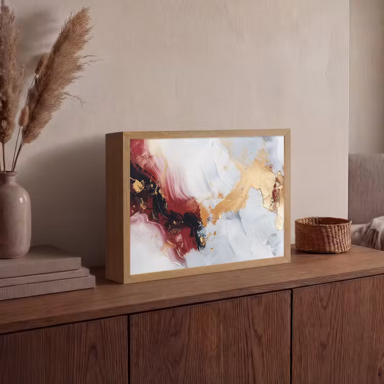 Lightbox - Wandlamp - Rood - Abstract - Goud - Modern — 4
