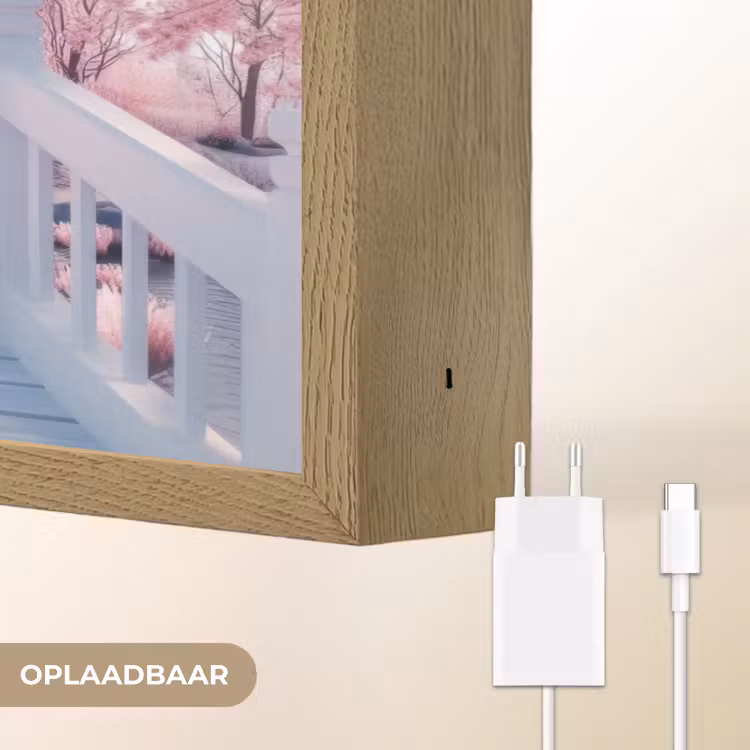 Lightbox - Wandlamp - Brug - Kersenbomen - Wit — 7