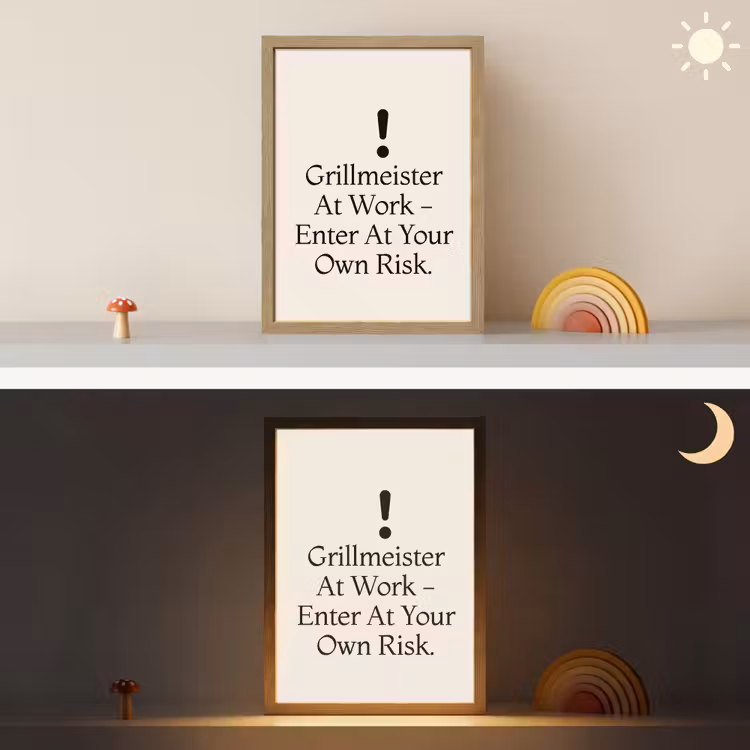 Lightbox - Wandlamp - Grill - Uitroepteken - Zwart - Tekst — 5