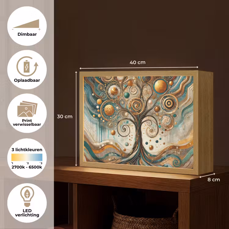Lightbox - Wandlamp - Levensboom - Boom - Abstract - Modern — 10