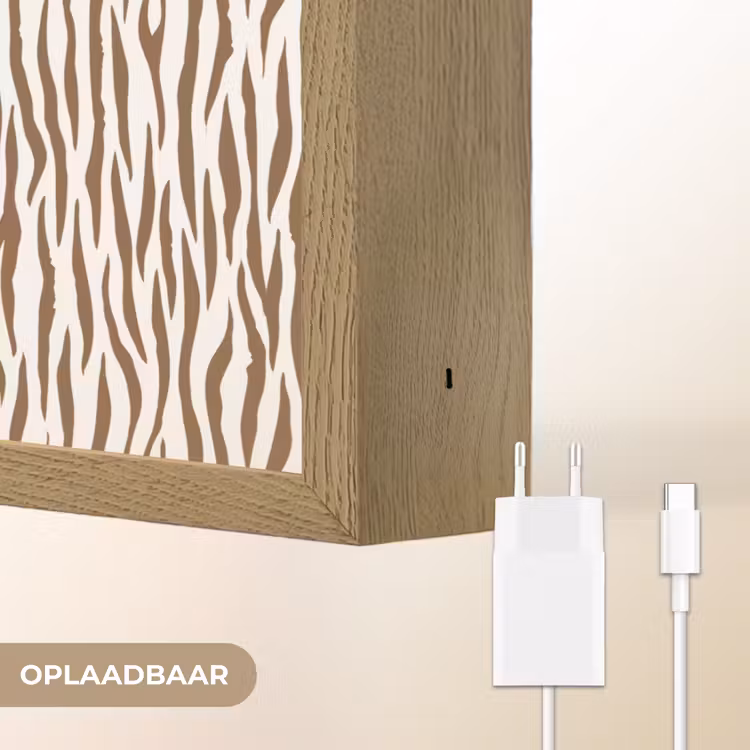 Lightbox - Wandlamp - Bruin - Patroon - Zebra — 7