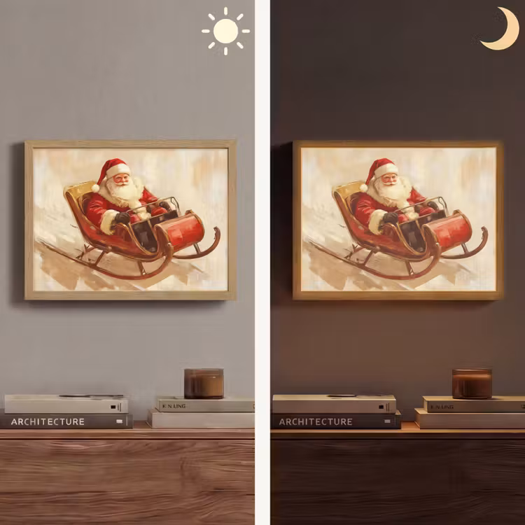 Lightbox - Wandlamp - Kerst - Slee - Kerstman — 6