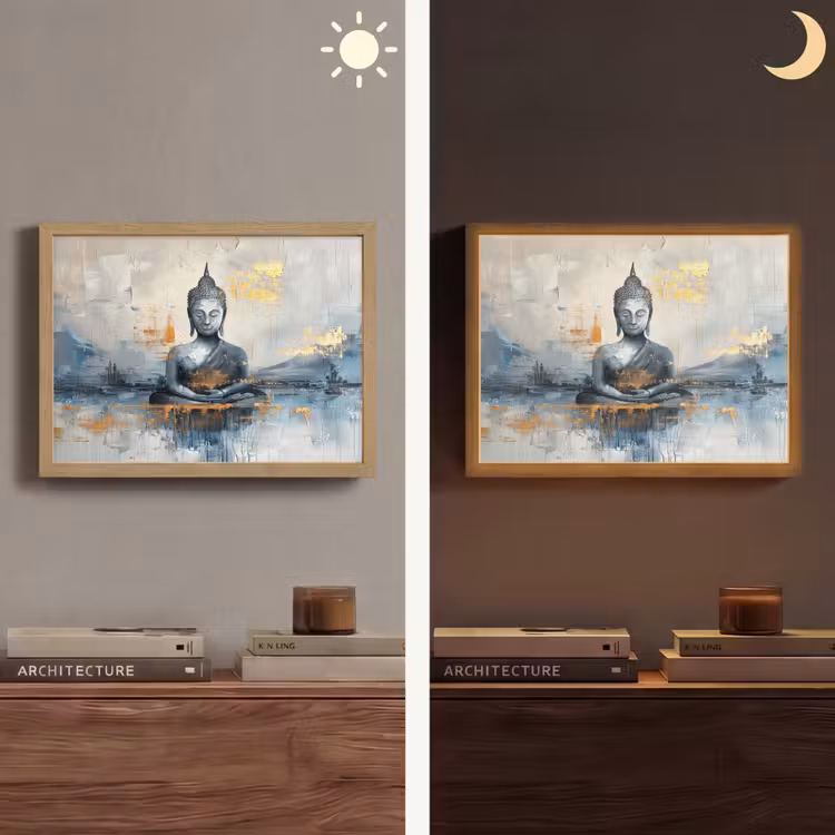 Lightbox - Wandlamp - Buddha - Goud - Abstract - Modern — 6