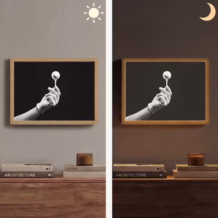 Lightbox - Wandlamp - Golfbal - Zwart - Wit — 6