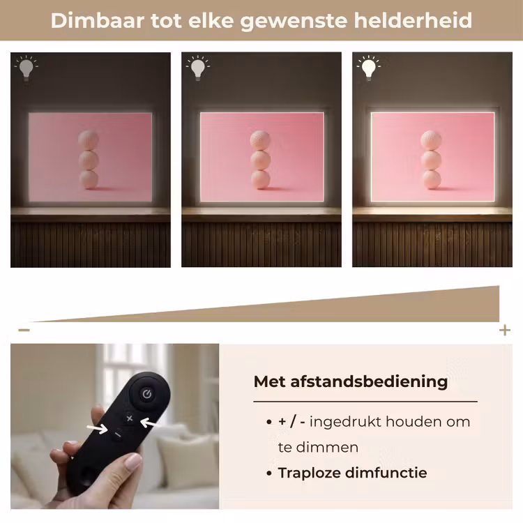 Lightbox - Wandlamp - Golfballen - Roze - Drie — 9