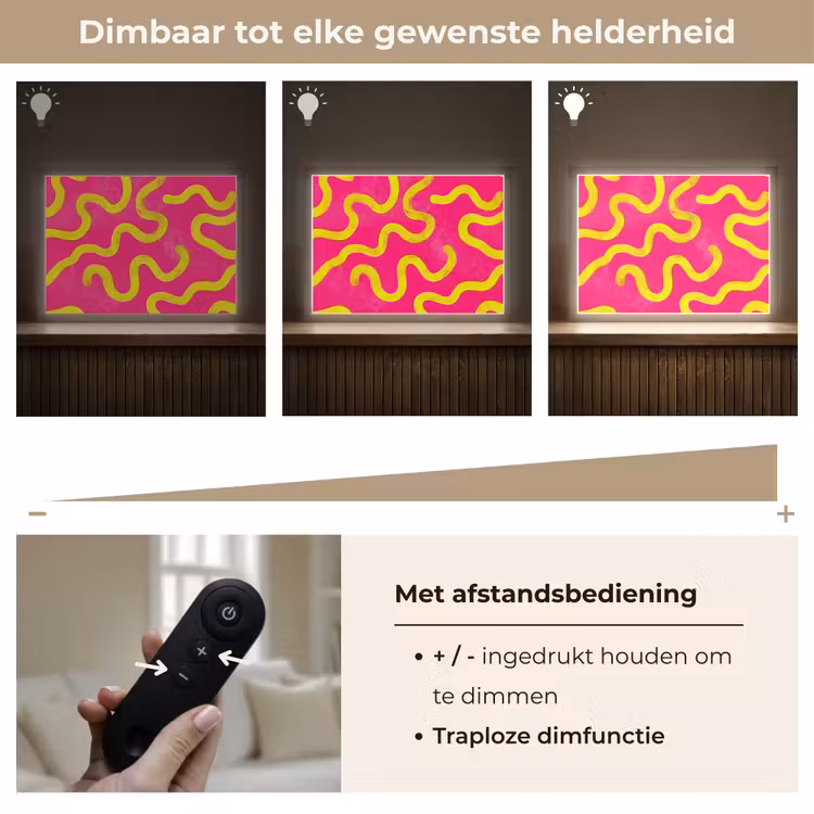 Lightbox - Wandlamp - Lijn - Geel - Abstract — 9