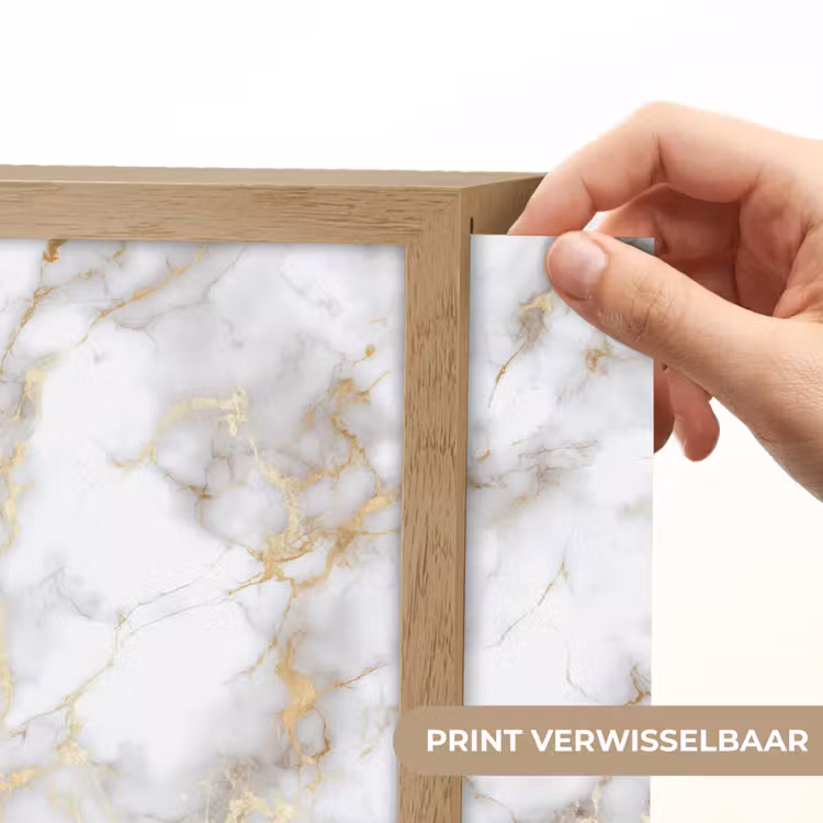 Lightbox - Wandlamp - Gouden aders - Marmer - Wit — 5