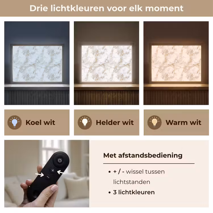 Lightbox - Wandlamp - Gouden aders - Marmer - Wit — 8