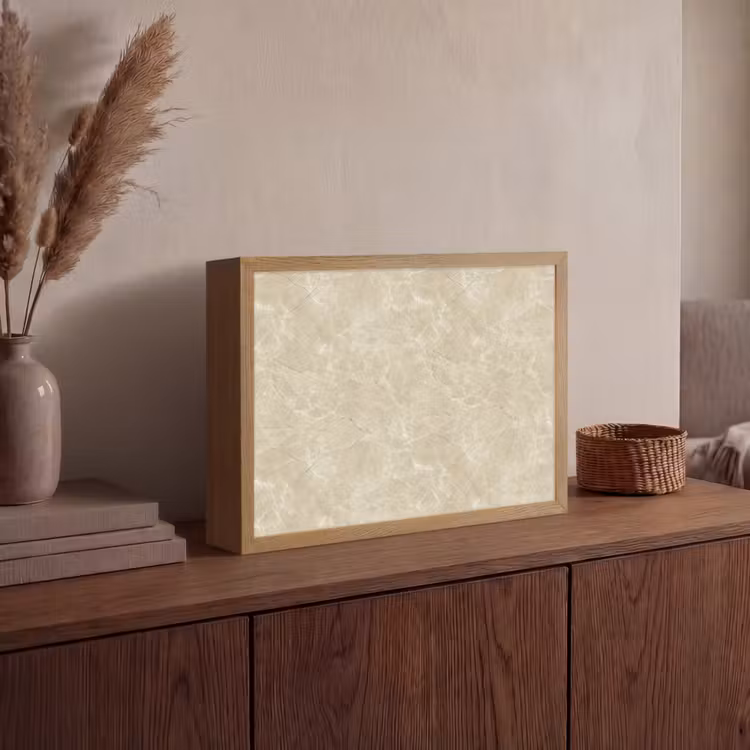 Lightbox - Wandlamp - Lichtbeige - Marmer - Diffusie adering — 4