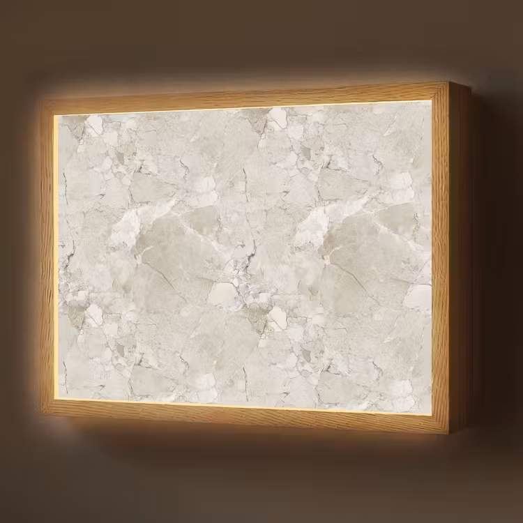 Lightbox - Wandlamp - Marmer - Grijs - Aders — 1