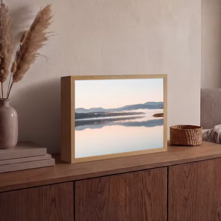 Lightbox - Wandlamp - Water - Bomen - Mistlaag — 4
