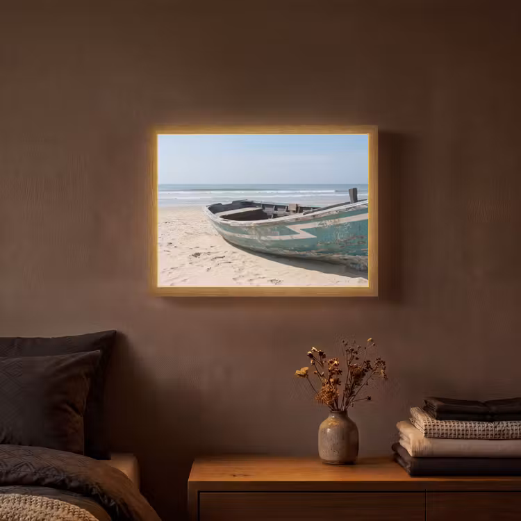Lightbox - Wandlamp - Boot - Zandstrand - Zee — 3