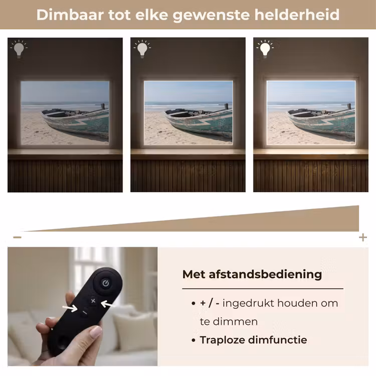 Lightbox - Wandlamp - Boot - Zandstrand - Zee — 9