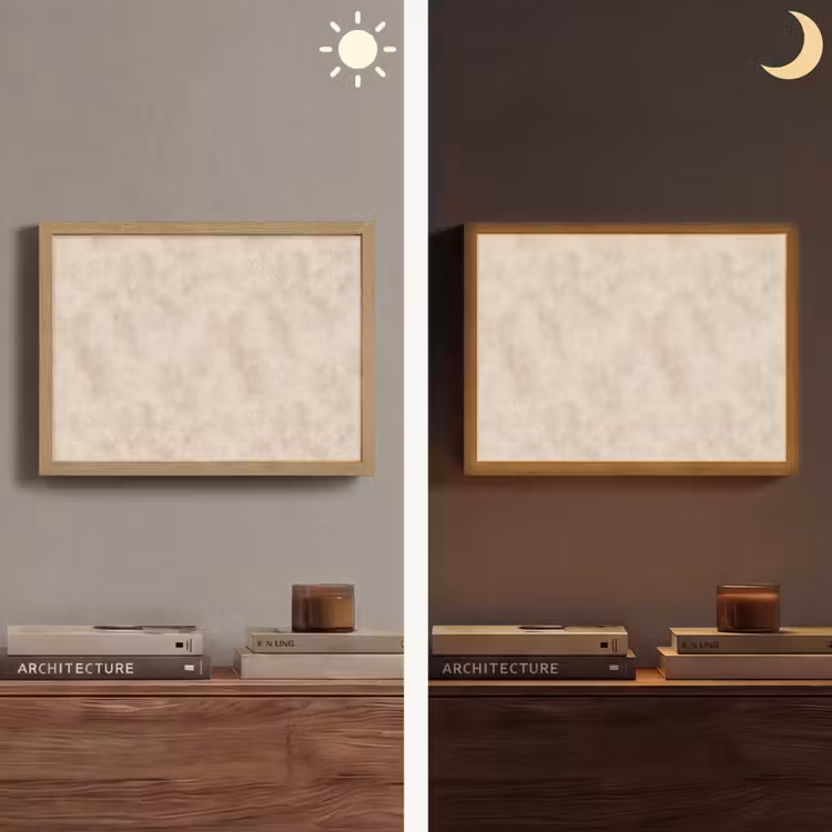 Lightbox - Wandlamp - Structuur - Spikkels - Beige — 6