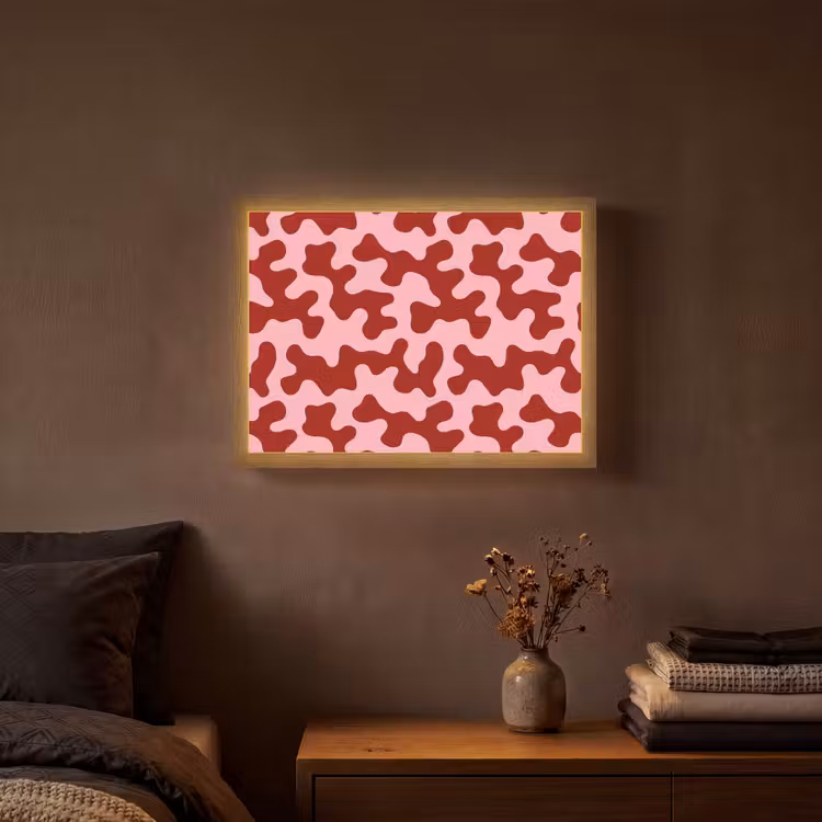 Lightbox - Wandlamp - Modern - Abstract - Rood — 3