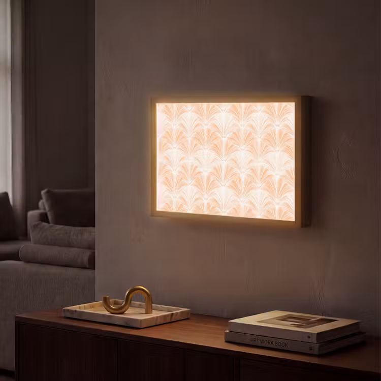 Lightbox - Wandlamp - Waaier - Patroon - Perzik — 2