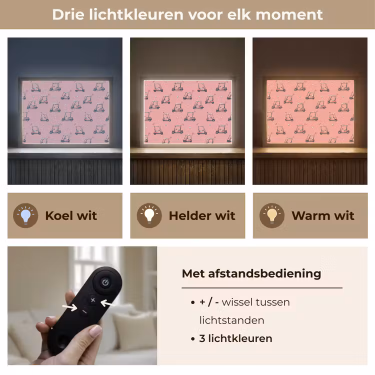 Lightbox - Wandlamp - Golfkar - Retro - Roze — 8