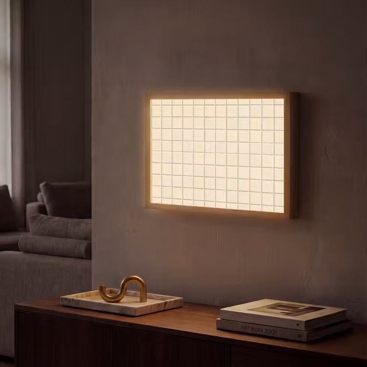 Lightbox - Wandlamp - Patroon - Tegels - Gebroken - Wit — 2