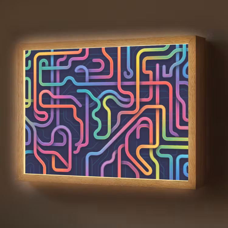 Lightbox - Wandlamp - Retro - Abstract - Neon — 1