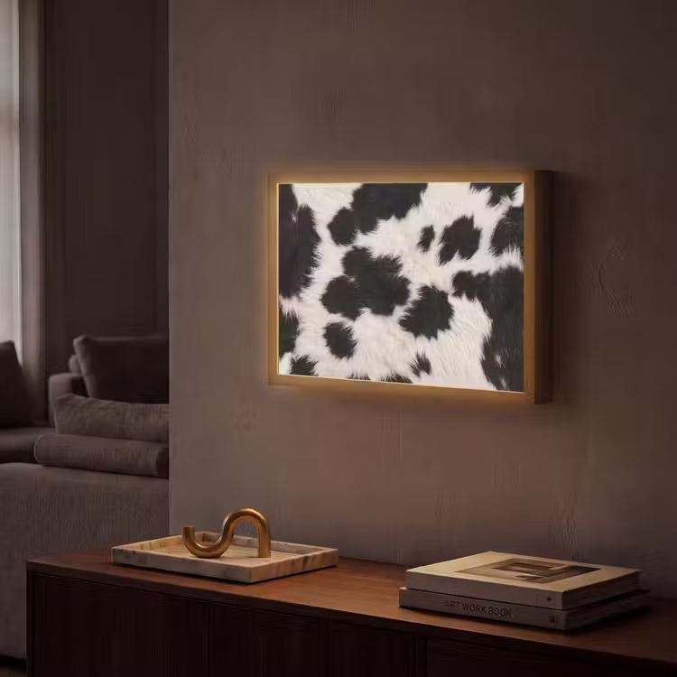 Lightbox - Wandlamp - Bont - Textuur - Zwart - Wit — 2