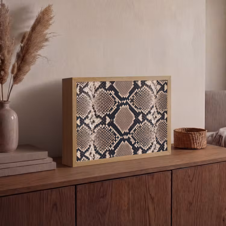 Lightbox - Wandlamp - Slangenprint - Python - Bruin — 4