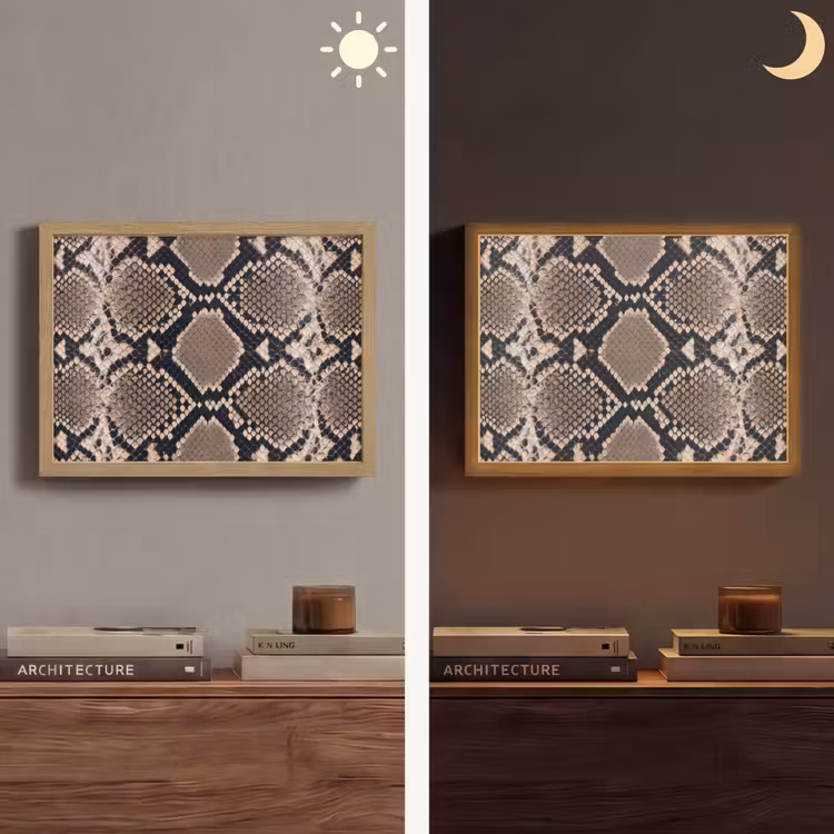 Lightbox - Wandlamp - Slangenprint - Python - Bruin — 6