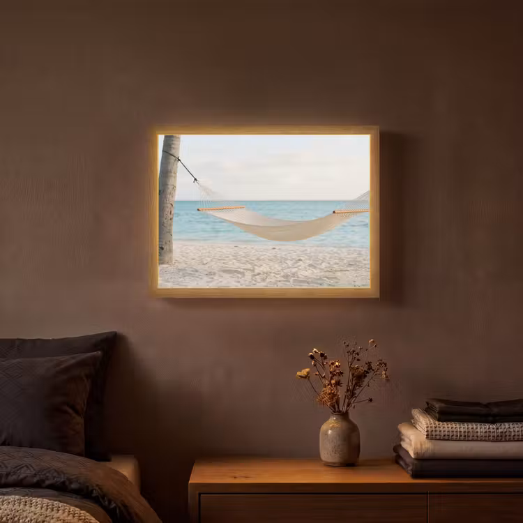 Lightbox - Wandlamp - Hangmat - Strand - Wit — 3
