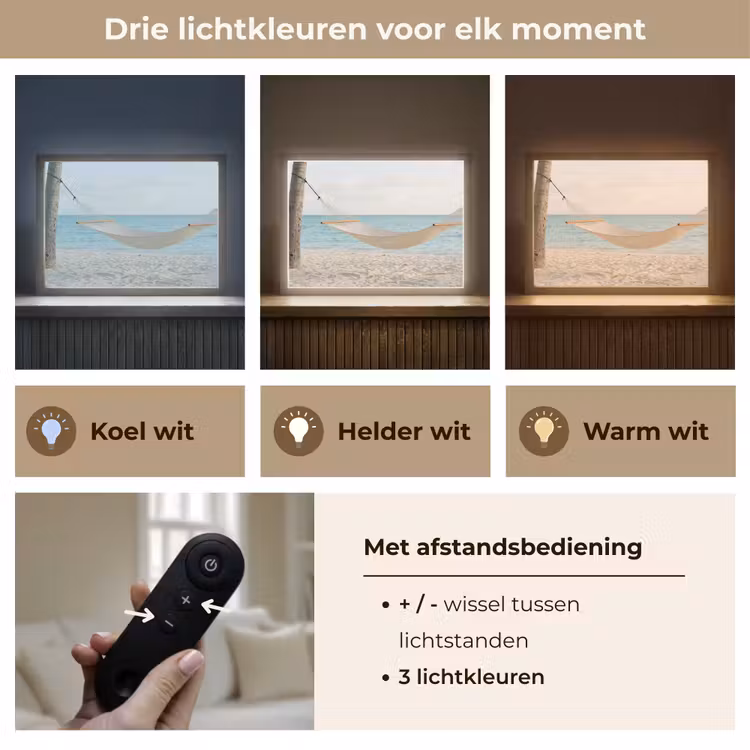 Lightbox - Wandlamp - Hangmat - Strand - Wit — 8