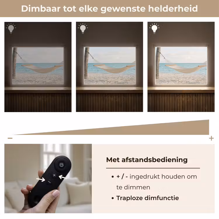 Lightbox - Wandlamp - Hangmat - Strand - Wit — 9