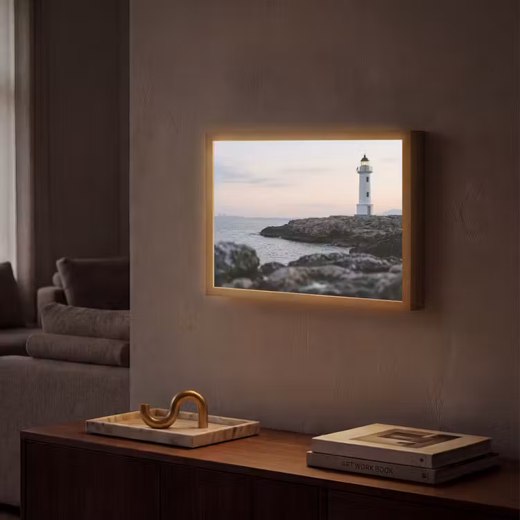 Lightbox - Wandlamp - Rotsen - Vuurtoren - Wit — 2